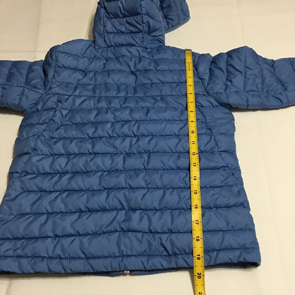 Columbia Puffer Jacket Kids Size S Blue Hooded Quilted Full Zip